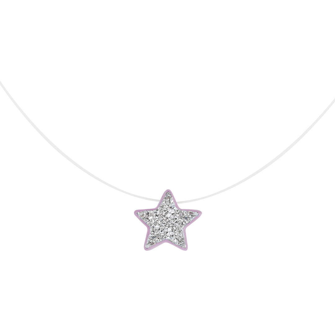 Lavender Field Star Charm Necklace