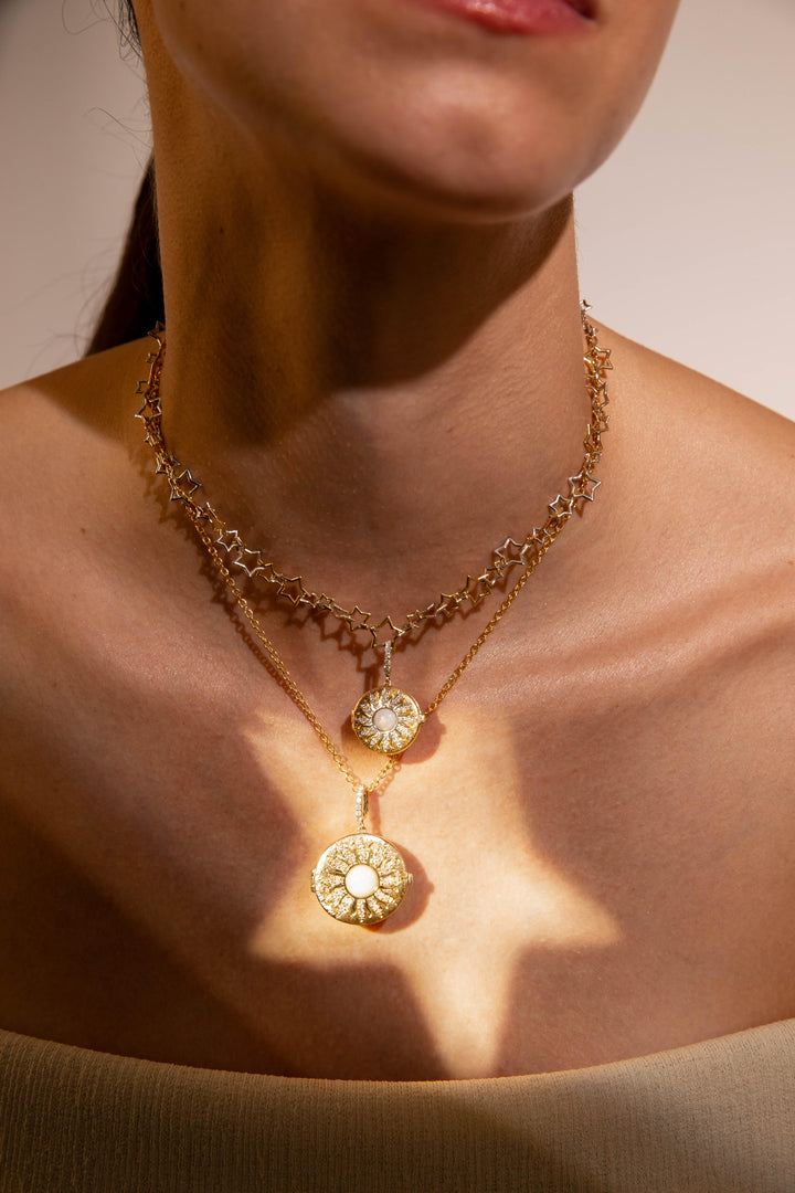 Two tone Small Astro Reversible Locket