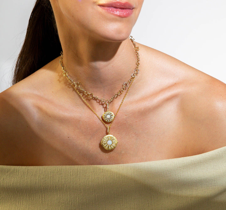 Two tone Small Astro Reversible Locket