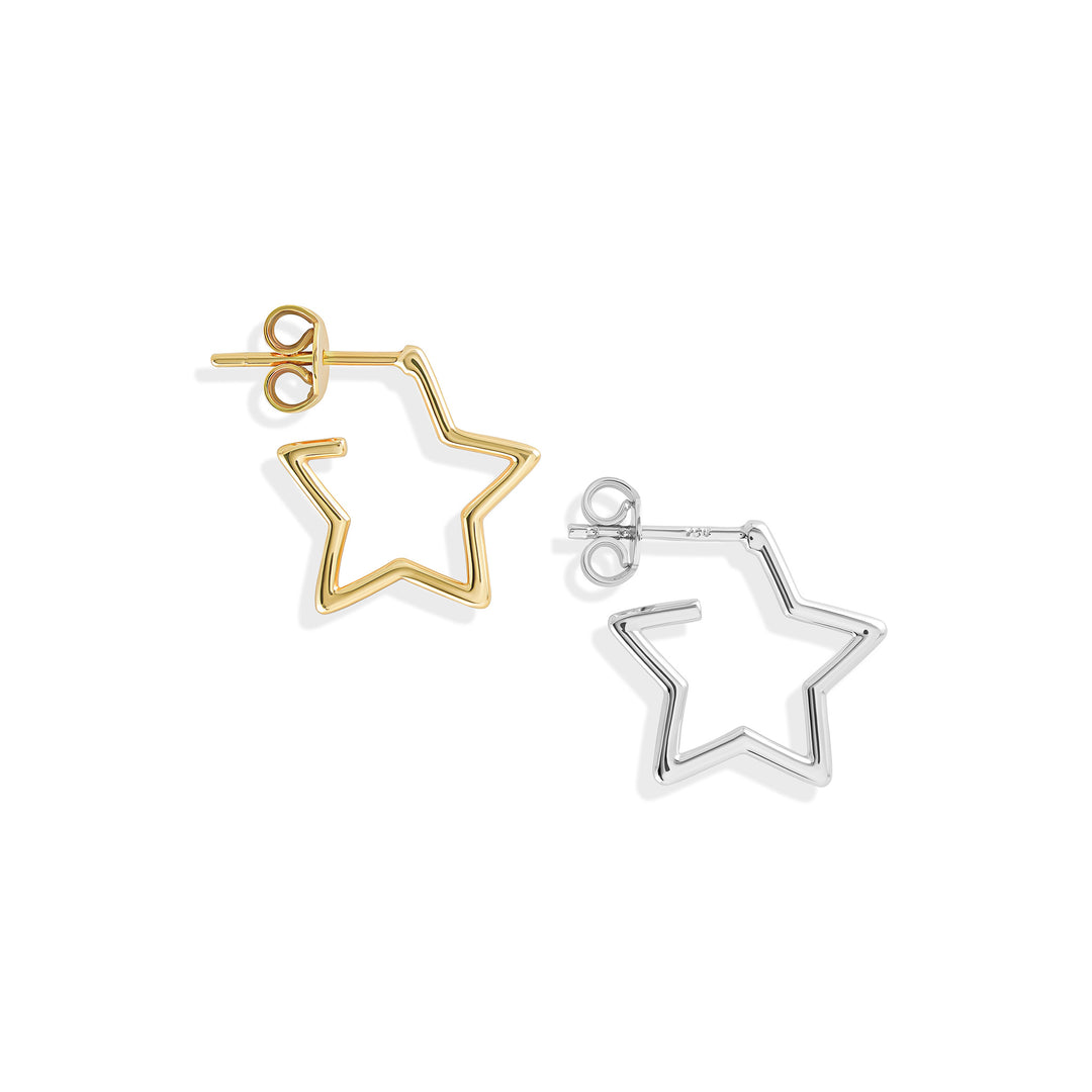 Two Tone Gold Starlight Huggies