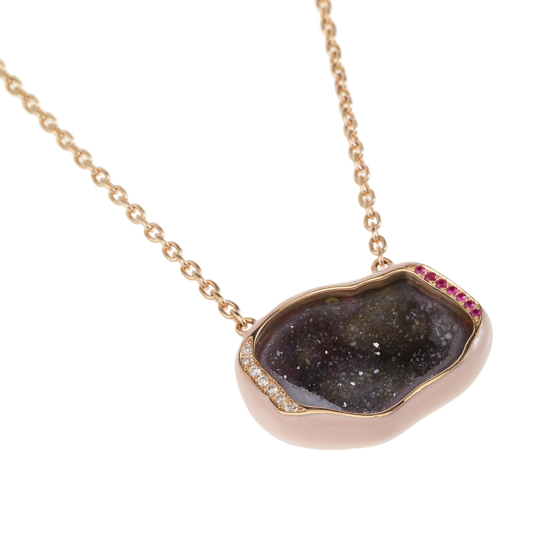 Nude Geode Necklace