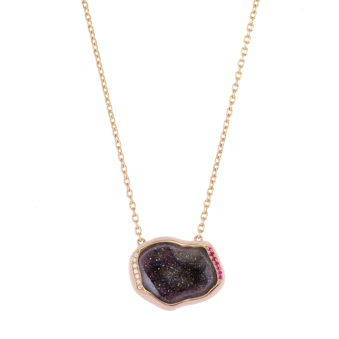 Nude Geode Necklace