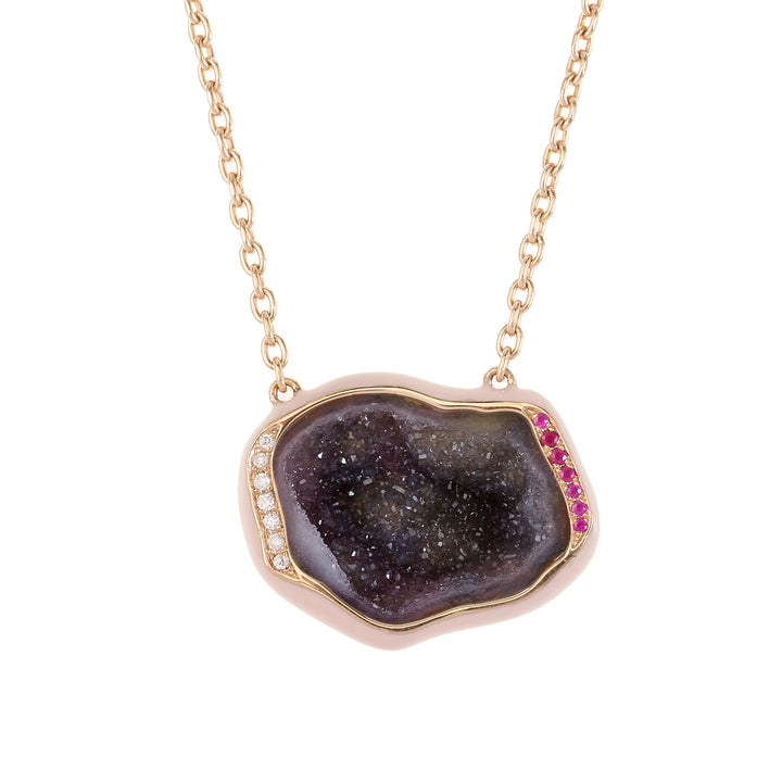 Nude Geode Necklace