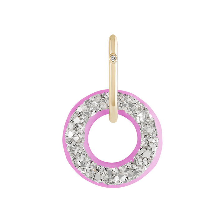 Bubblegum Orbit Charm with Single Hoop