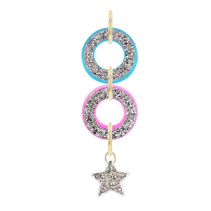 Bubblegum Orbit Charm with Single Hoop