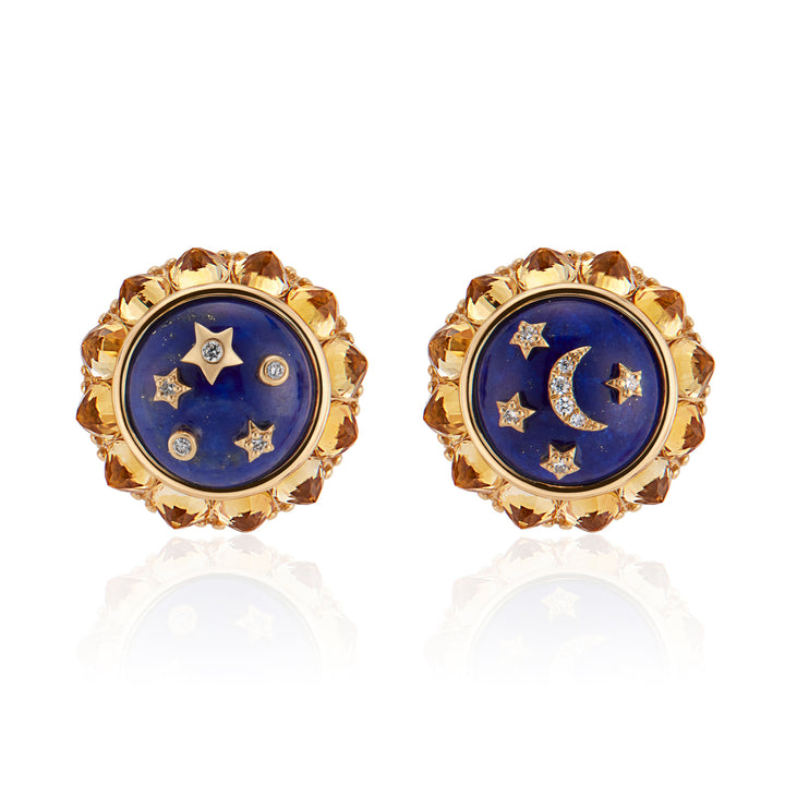 Flare Lapis Button Studs