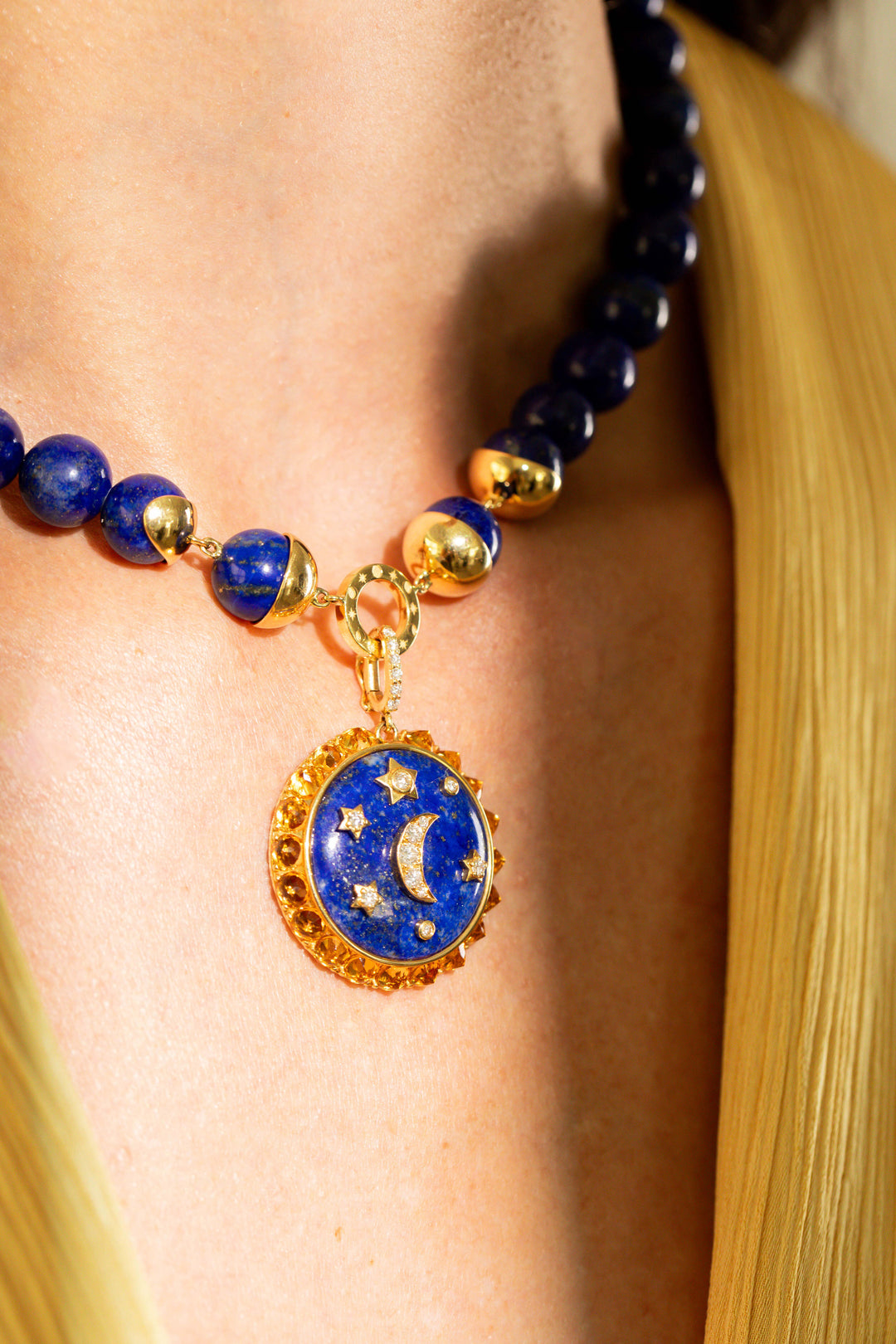 Flare Lapis Medallion