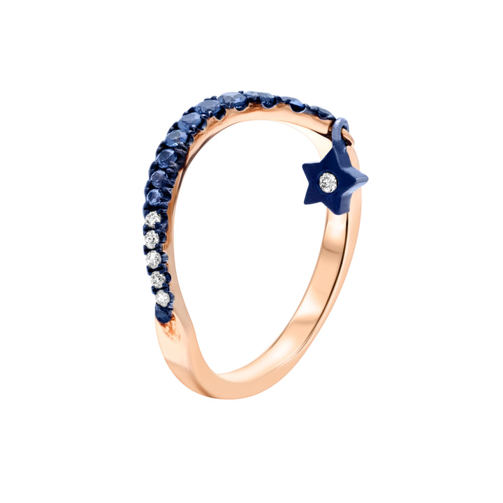 Midnight Shooting Star Ring