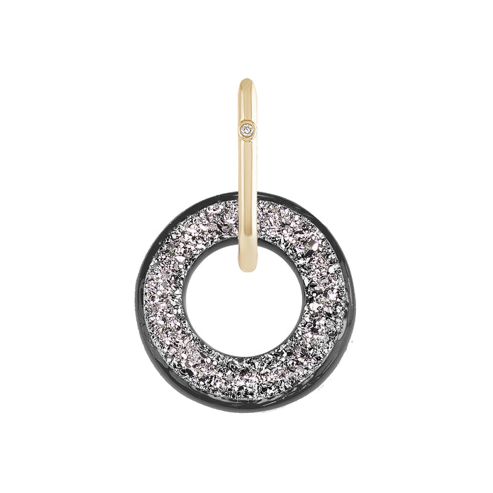 Noir Orbit Charm with Single Hoop