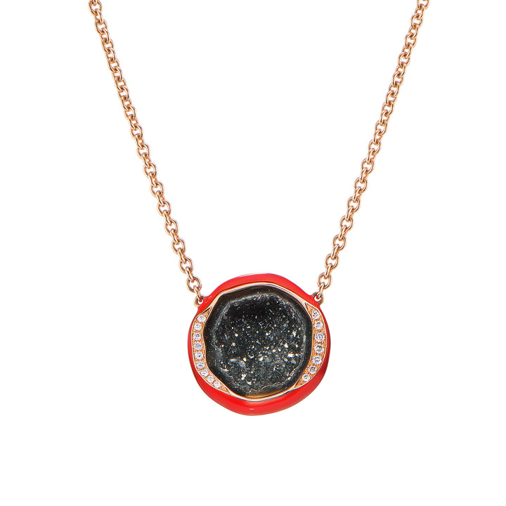 Scarlet Geode Necklace