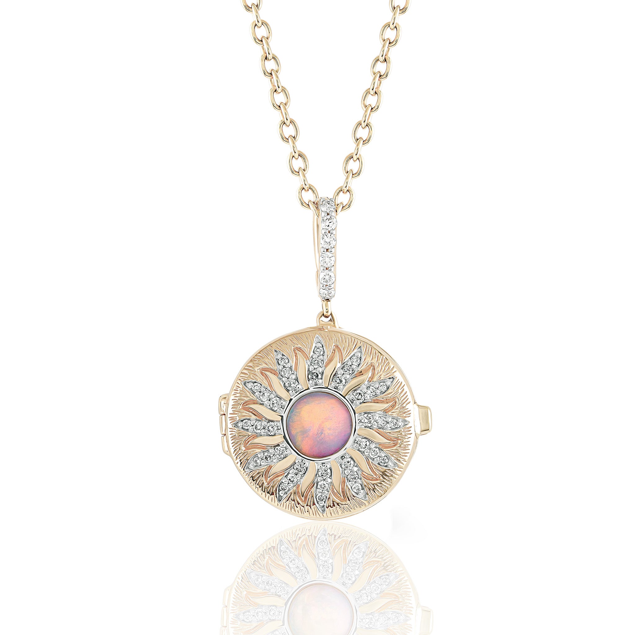 Two tone Small Astro Reversible Locket – Marmari